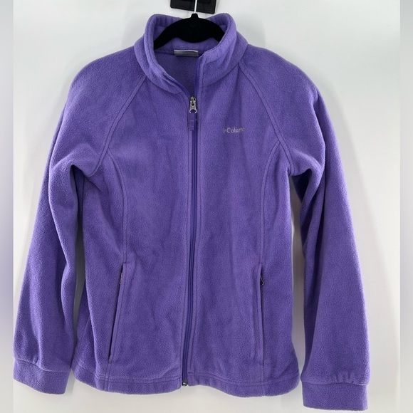 COLUMBIA BENTON SPRING PURPLE FLEECE JACKET GIRLS LARGE (14-16) - Picture 1 of 10